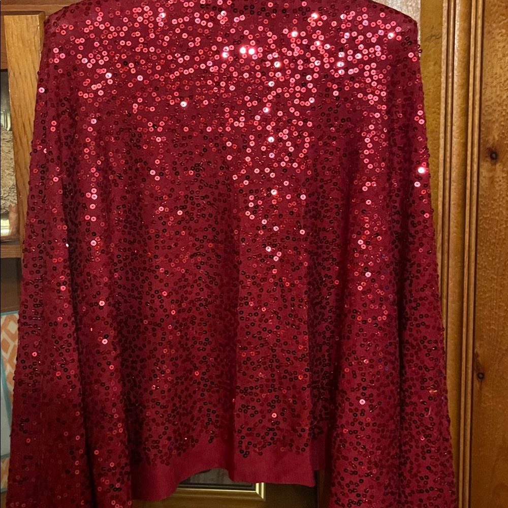 IMAN Red Sequined Wrap NWT - Picture 3 of 6